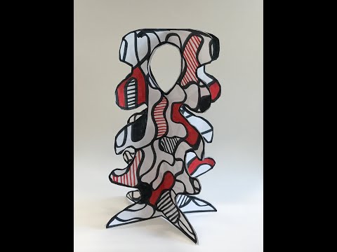 Jean Dubuffet Inspired Paper Sculpture