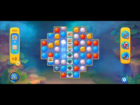 Fishdom Easy Level 12231(with full seashell and timed double bomb booster) @choraelmin