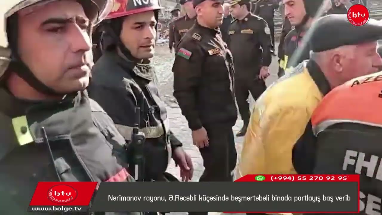 Nərimanovda binada güclü partlayış baş verib