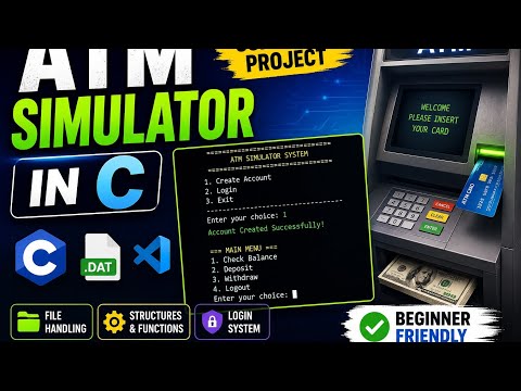 Atm Simulator In C With Source Code Source Code Projects
