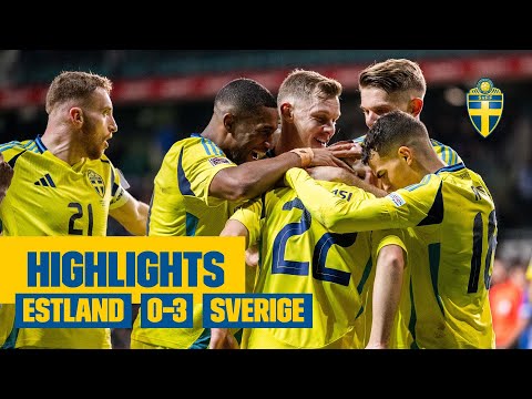 Highlights | Estland – Sverige 0-3 | Nanasi tvåmålsskytt