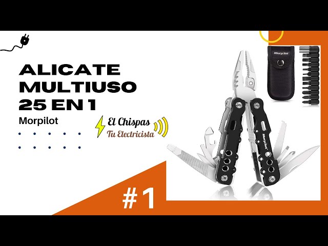 Vídeo relacionado con morpilot Alicate Multiuso Multi - Alicate 25 en 1, Destornilladores 11 en 1, Alicate Multifuncional de Acero Inoxidable, Anti - cáida para Actividades Exteriores con Bolsa de Nylon