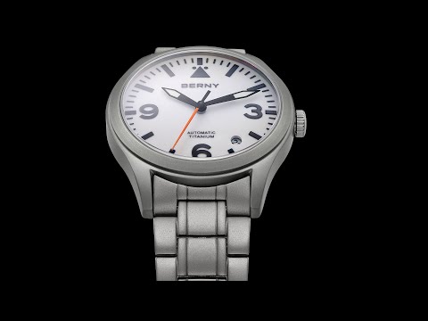 BERNY 2024 NEW Titanium Automatic Aviation Watch Super Luminous 10ATM Waterproof  Sapphire - AMT143M