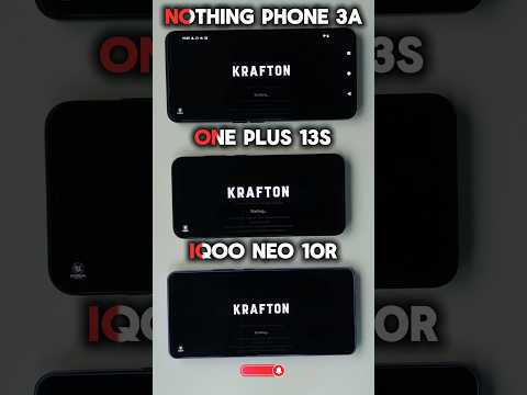 "Nothing 3A vs iQOO Neo 10R vs OnePlus 13S - BGMI ULTIMATE TEST! 😱 #shorts"
