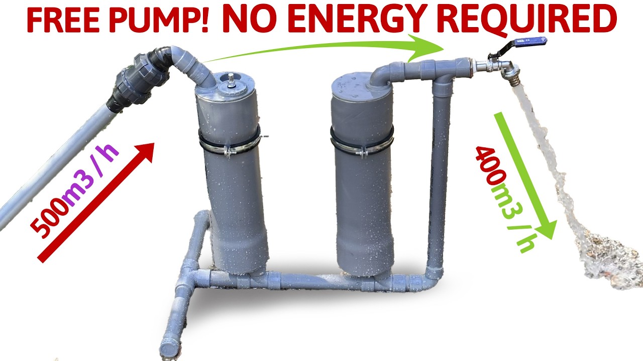 I Turn PVC Pipe Into a Water Pump No Need Electric Power