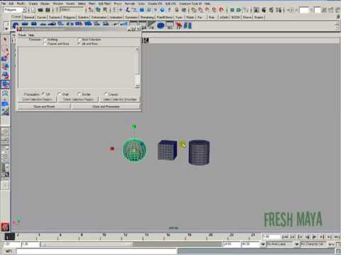 Fresh Maya Video Tutorial:  Select Using Constraints