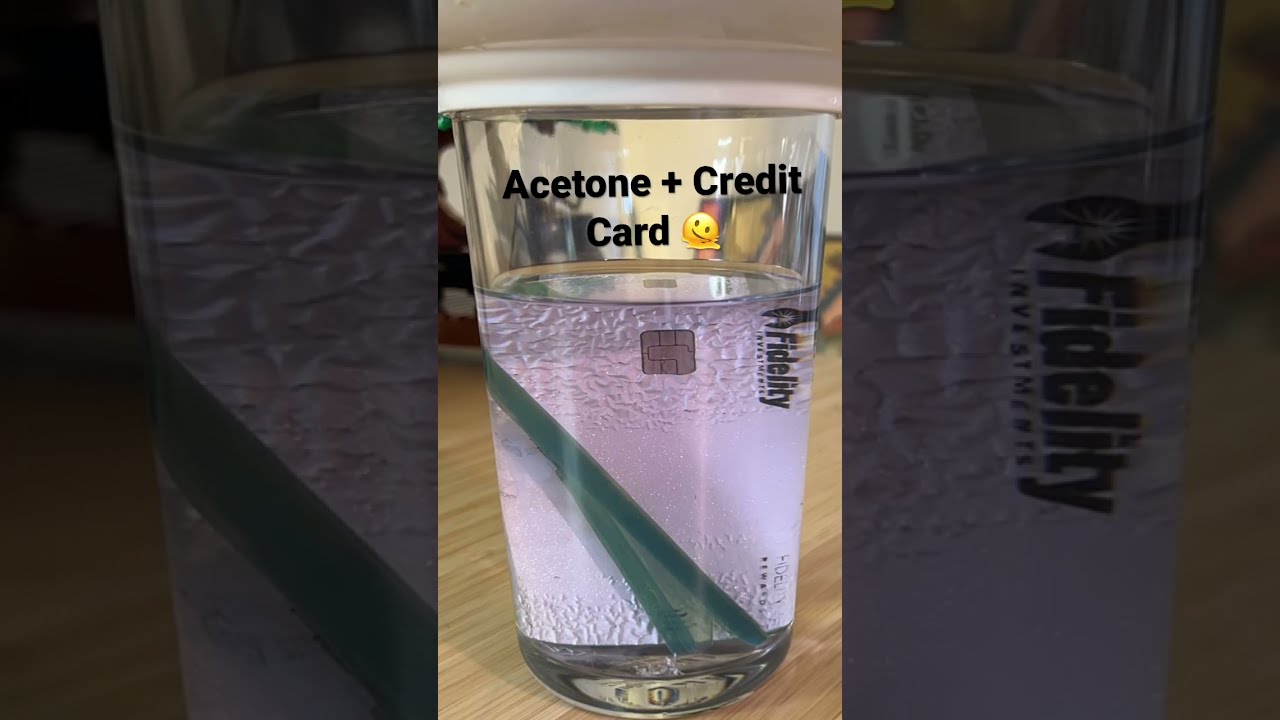 Time lapse of melting Credit Card in Acetone.. do you think the chip still works?