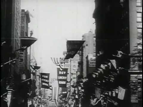 President Wilson Arrives in New York to Lead Fourth Liberty Loan Parade [1918]