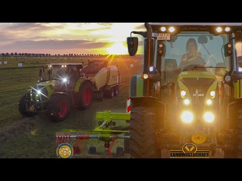 CLAAS 150.000 Arion - Familienbetrieb MML Teschow Schwadet - Presst & Wickelt Heulage für Pferde