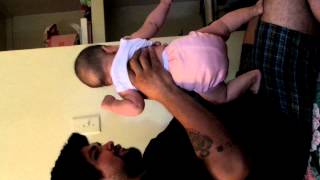 Baby girl dancing to el coco no