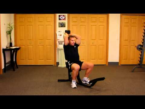 Seated Dumbbell Overhead Press for Triceps &amp; Arms