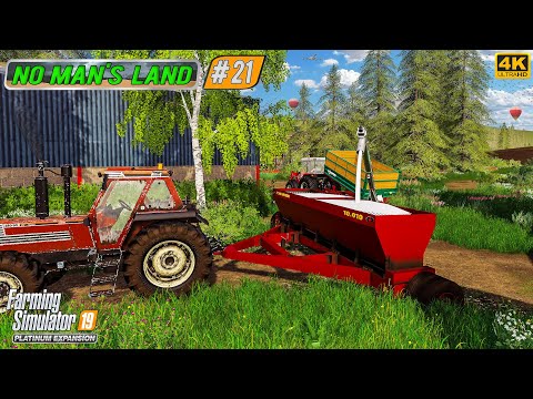 Making a Field. Spreading Lime, Cultivating, Sowing Clover ⭐ No Man's Land #21 ⭐ FS19 4K Timelapse