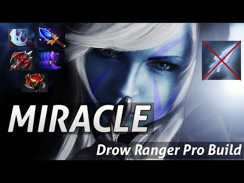 Pro Build 9000 MMR Drow Ranger by Miracle - Dota 2 Epic Moments