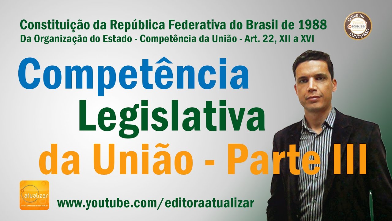 CF/88 - Art. 22, XII a XVI (Competência Legislativa da União - Parte III)