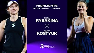 Теннис Elena Rybakina vs. Marta Kostyuk | 2024 Stuttgart Final | WTA Match Highlights