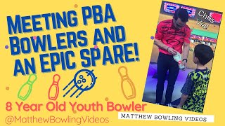 Youth Bowler Matthew Bowling with PBA Bowlers and Epic Spare Shot! #usbcyouth #stormnation #shorts