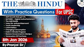 The Hindu Analysis | 8th January 2026 | The Hindu News Paper Today With Practice Questions