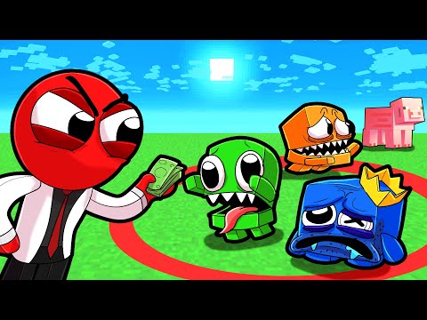 Rainbow Blocks TRAPPED in LAST TO LEAVE CHALLENGE