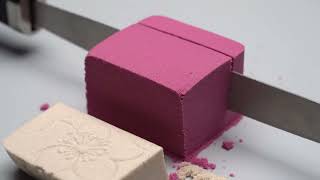 Oddly Satisfying ASMR: Slicing Japanese Wagashi Sand Molds! 🌸⏳