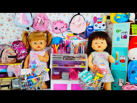 ANI y ONA Compran útiles escolares para la vuelta al cole de las Muñecas Nenuco más divertidas de