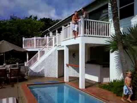 Anthony Jumps From Balcony to Pool