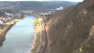 preview picture of video '[KBS 356] Überführung Rheingoldwagen von Göttingen nach Köln am 11.03.2012 bei Bad Karlshafen'