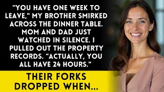 At Christmas Dinner, My Brother Said 'Time To Move Out'—So I Showed Him The Property Deed