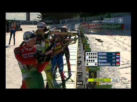 Biathlon Verfolgung der Damen in Oslo 2011
