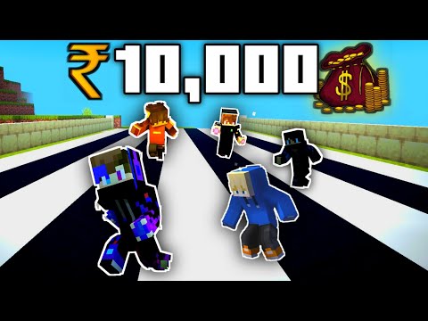 First To Finish Wins Rs10,000 | Minecraft Hindi | Basu Plays