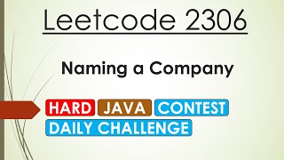 YouTube video 'Leetcode 2306 Naming a Company (Java)'