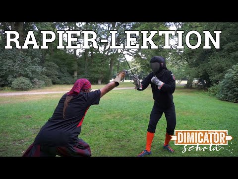 Ausschnitt einer Lektion im Rapier (nach Salvator Fabris) | Excerpt from a rapier lesson