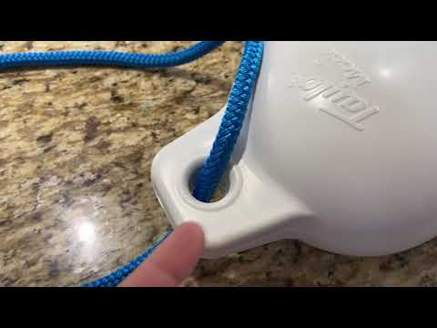 How to tie easy knot for boating docking bumper
