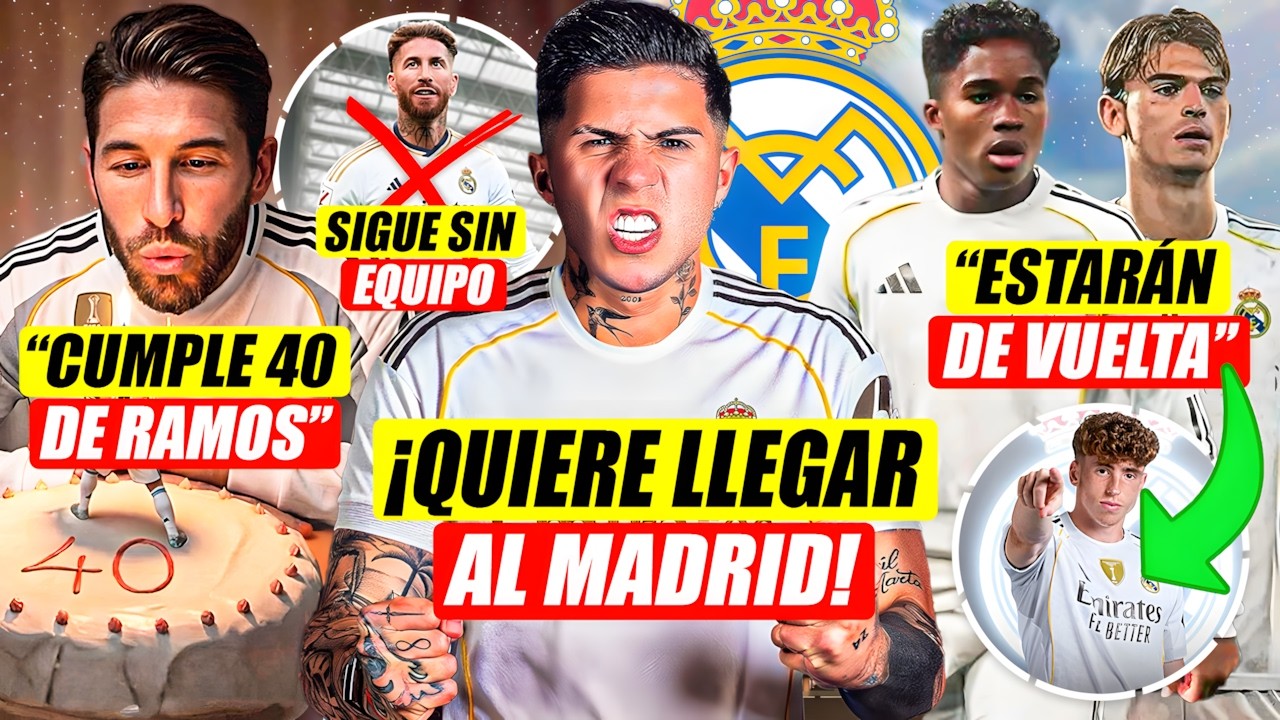 💣 ¡ENZO FERNANDEZ AL REAL MADRID! | SERGIO RAMOS 40 AÑOS Y SIN EQUIPO | VUELVEN EL TALENTO AL MADRID