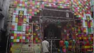 preview picture of video 'Durga Puja 2013 - 66 Pally, Rashbehari - In Making. (HD)'