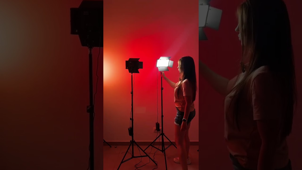 Профессиональный видеосвет LUX100 VL-1 RGB 20х11 см с направлением освещения + штатив 2.1м 