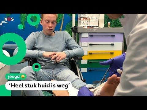 Siebren raakte gewond door vuurwerk in zijn laars