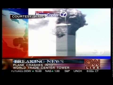 WTC 2nd attack - CNN (Live, 9/11, 9.03 am)