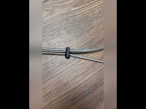 Фіксатор проводу діаметром 6 мм і троса діаметром 2 мм