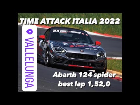 Time attack Italia 2022, vallelunga Abarth 124 spider best lap 1,52,0 first in pochet rocket