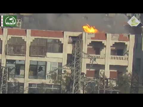 استهداف وتدمير قاعدة كونكورس لقوات النظام على جبهة حلب الجديدة بصاروخ تاو من قبل تجمع فاستقم