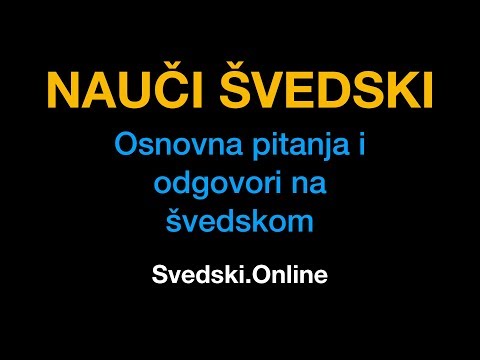 Švedski jezik 5 :  Osnovna pitanja i odgovori na švedskom - Svedski.Online
