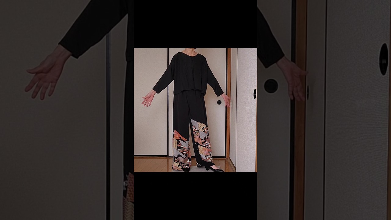 ワイドパンツ　総丈99cm　股下68.５cm　腰周り108cm