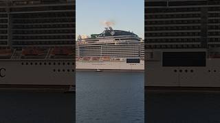 Msc Grandiosa in partenza dal porto di Palermo 🛳 - 28 Luglio 2025 #departure #cruiseship #shorts