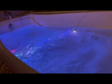 Bathtub Filling ASMR // Underwater Lights Whirlpool Jets 8 Hour Loop