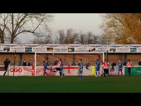GOAL! 1 0 & EVESHAM'S SMITH DIVES TO HEAD HIS TEAM IN FRONT v SALISBURY  ASSIST BY MAGEE