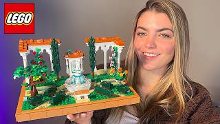 YouTube thumbnail: I built LEGO GARDEN REVIEW 10359