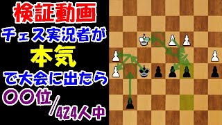 【検証動画】チェス実況者が本気でチェストーナメントに出たら結果はどうなるのか！？