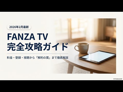【2026年最新】FANZA TVの料金・視聴方法・解約を完全解説！登録前に絶対知るべき注意点とは？