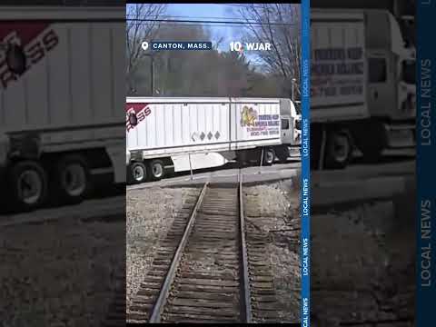 MBTA releases video showing commuter train crashing into truck