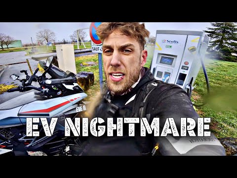 Electric Motorcycle NIGHTMARE in France! (worst case scenario all day)